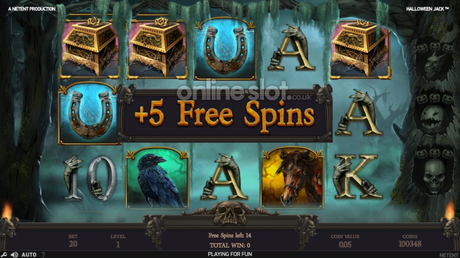 halloween jack slot free spins feature