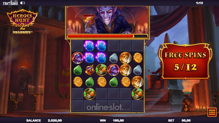 heroes hunt 2 megaways slot vampire free spins feature