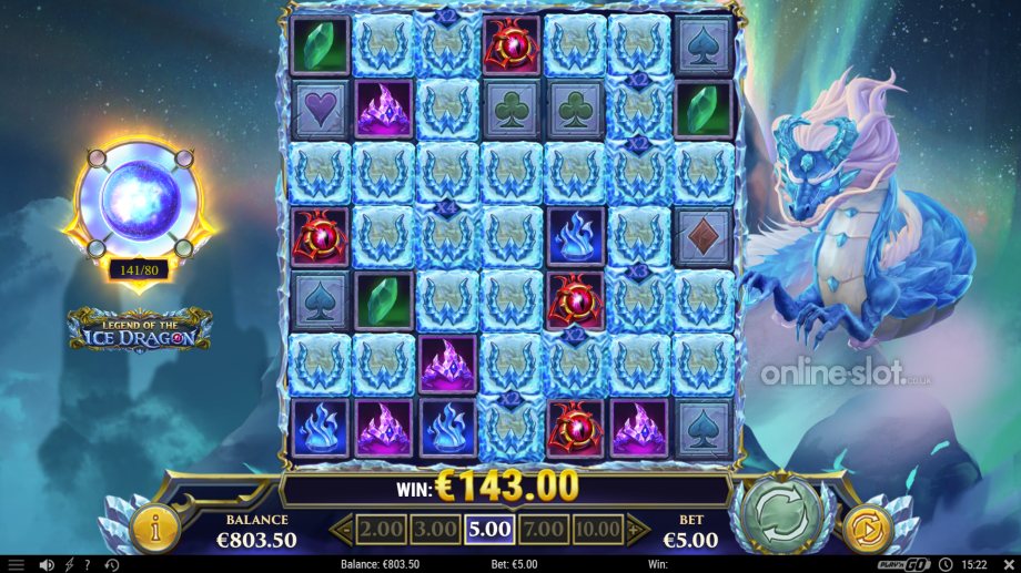legend of the ice dragon slot dragon blast feature