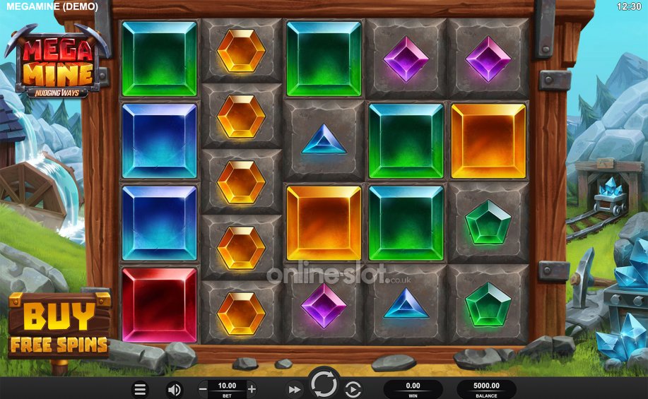mega mine slot base game