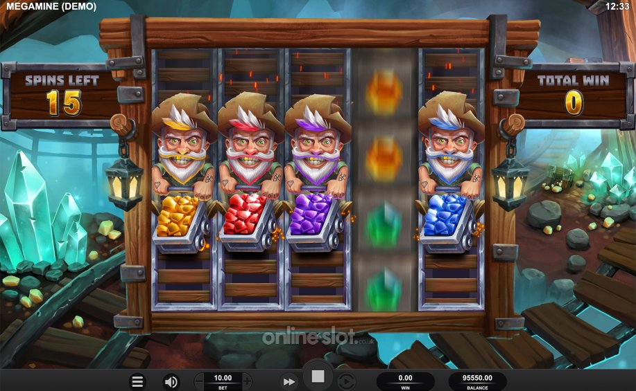 mega mine slot mega free spins feature