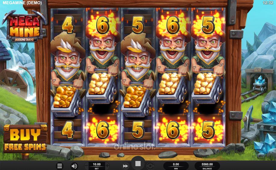 mega mine slot nudging mystery stacks feature