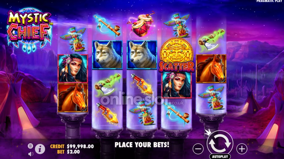 mystic chief slot base game