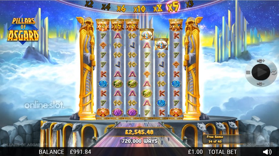pillars of asgard slot free games feature