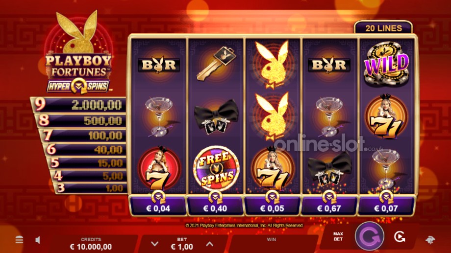 playboy fortunes hyperspins slot base game