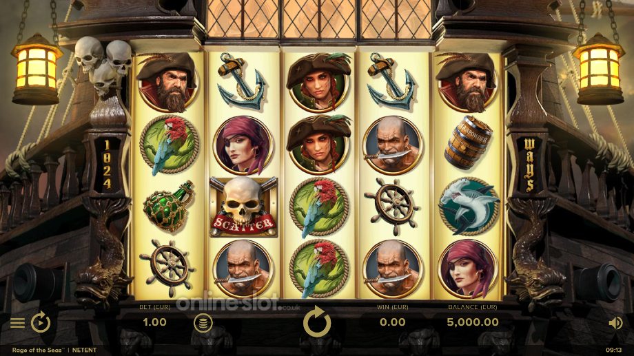 rage of the seas slot base game