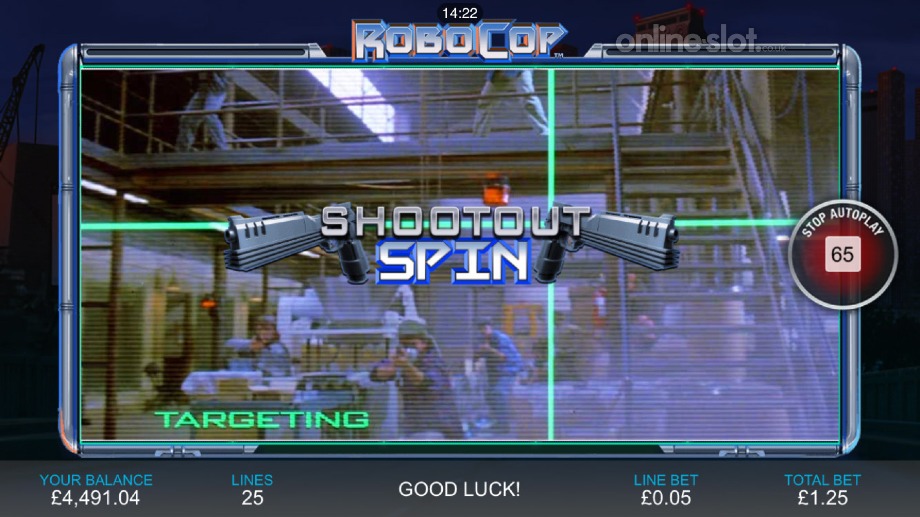 robocop slot shootout spin feature