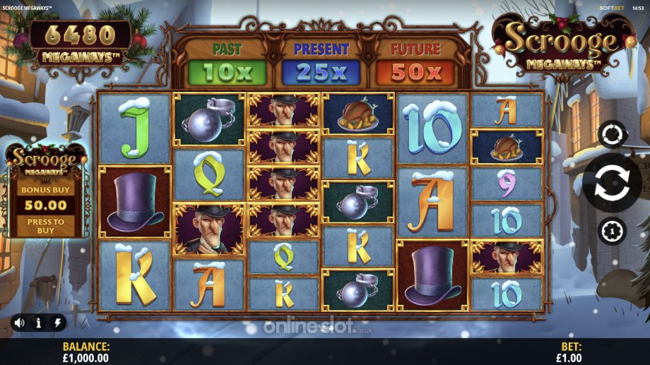 scrooge megaways slot base game