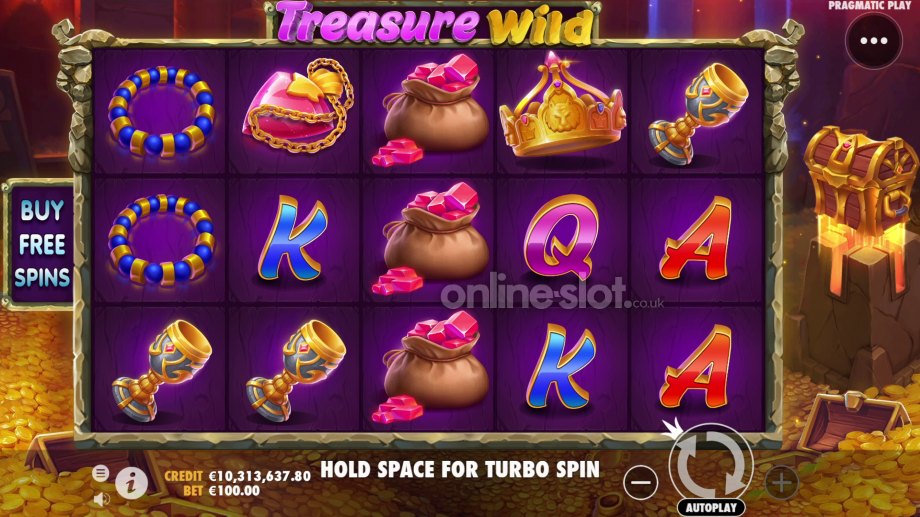 treasure wild slot base game