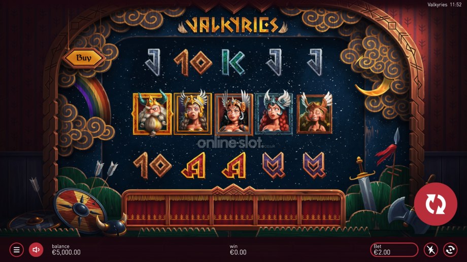 valkyries slot base game