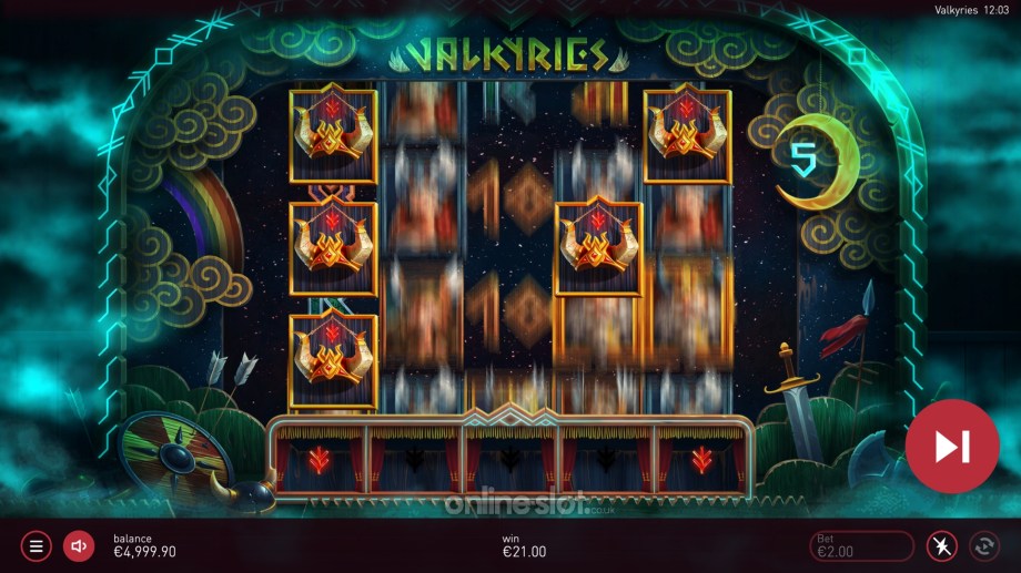 valkyries slot free spins feature