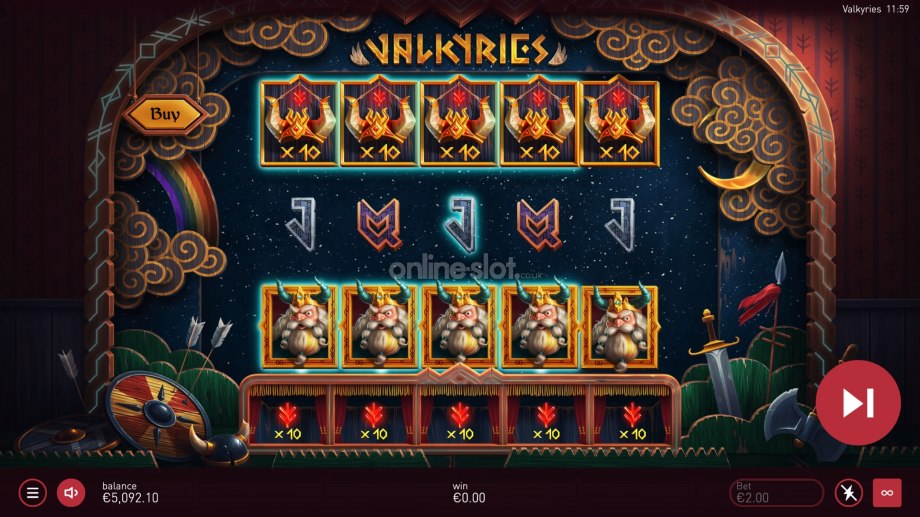 valkyries slot wild respin feature