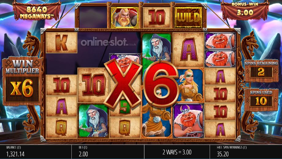 vikings unleashed megaways slot free spins feature