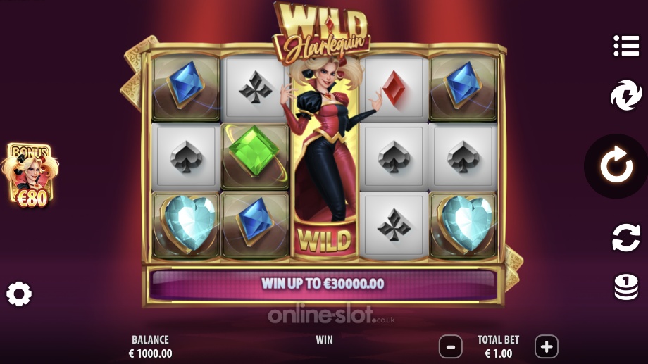 wild harlequin slot base game