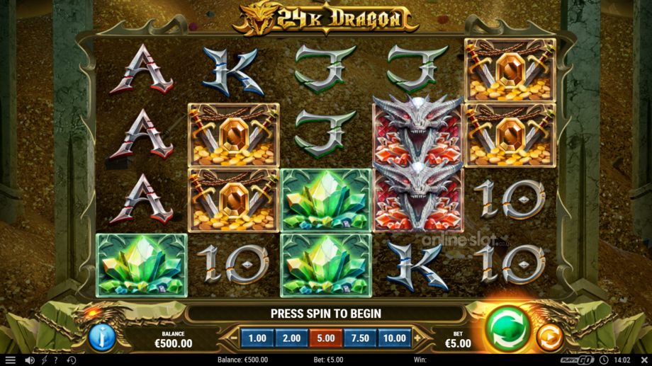 24k dragon slot base game