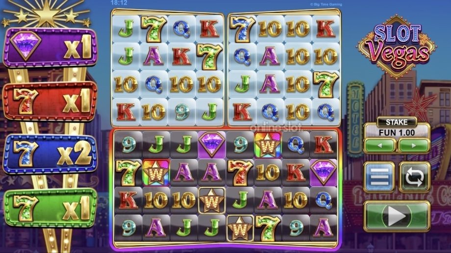 Slot Vegas Megaquads slot Rainbow Wild Bonus feature