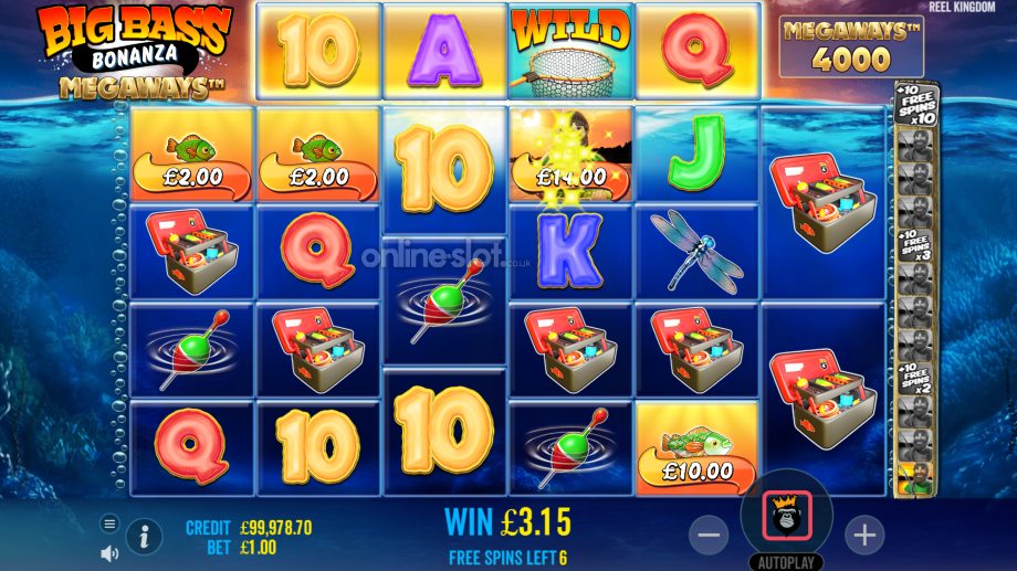 big bass bonanza megaways slot free spins feature