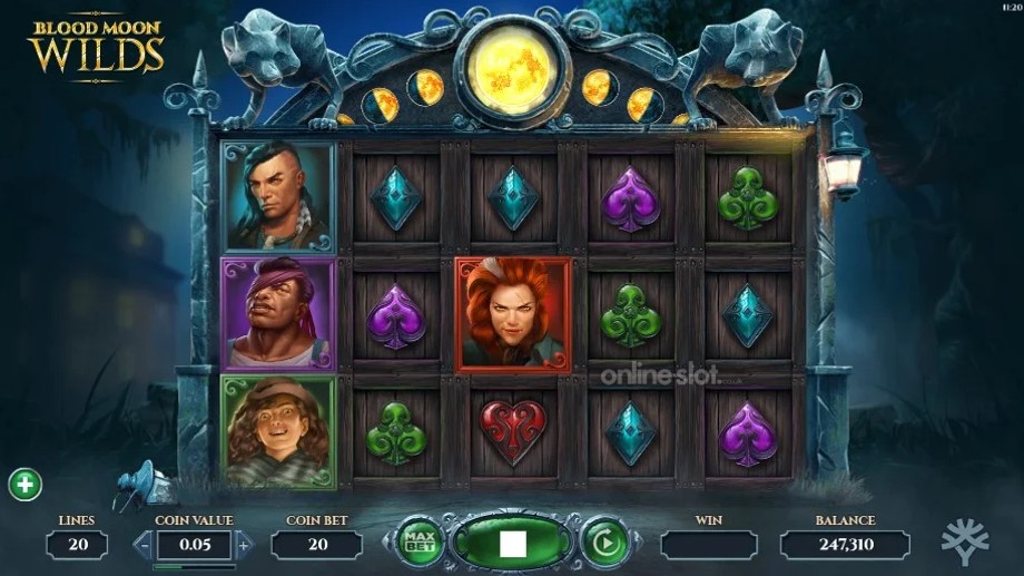 blood moon wilds slot base game