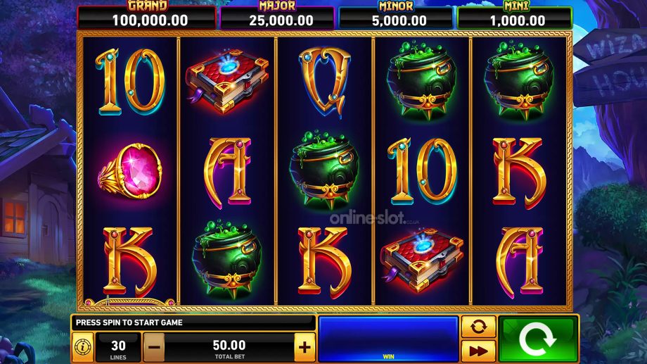blue wizard slot base game