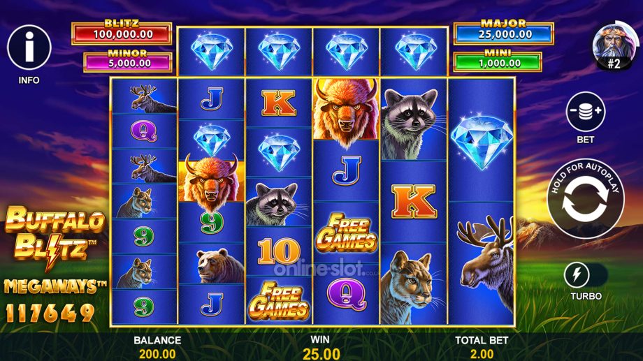 buffalo blitz megaways slot base game