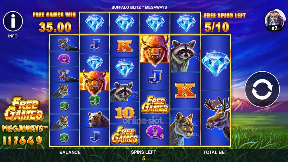 buffalo blitz megaways slot free games feature