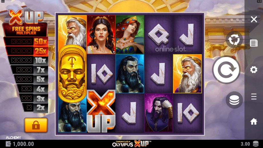 chronicles of olympus x up slot base game