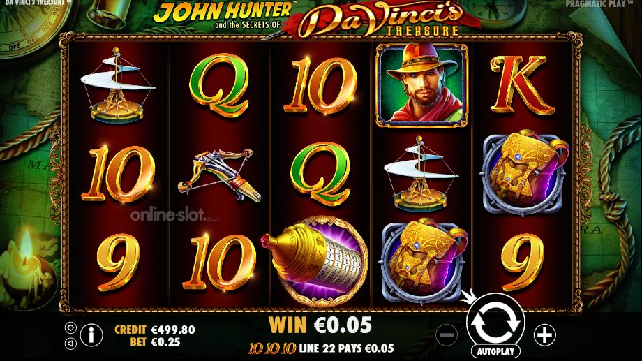 da vincis treasure slot base game