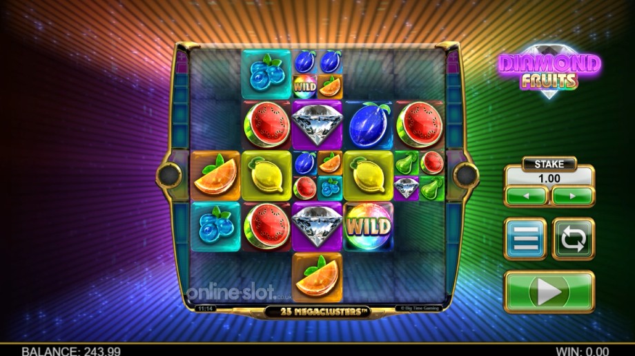 diamond fruits megaclusters slot base game