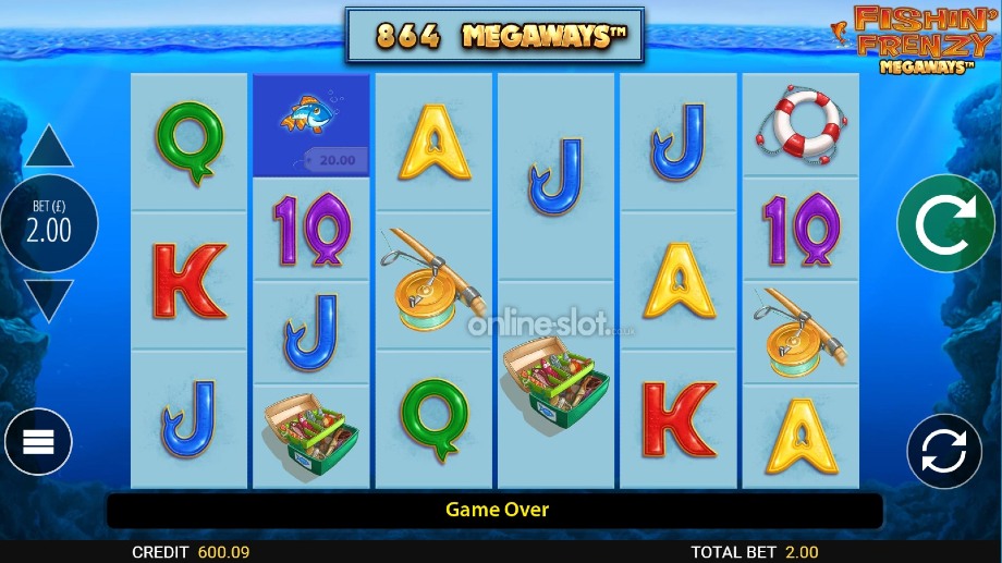 fishin frenzy megaways slot base game