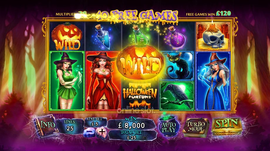 halloween fortune 2 slot free games feature