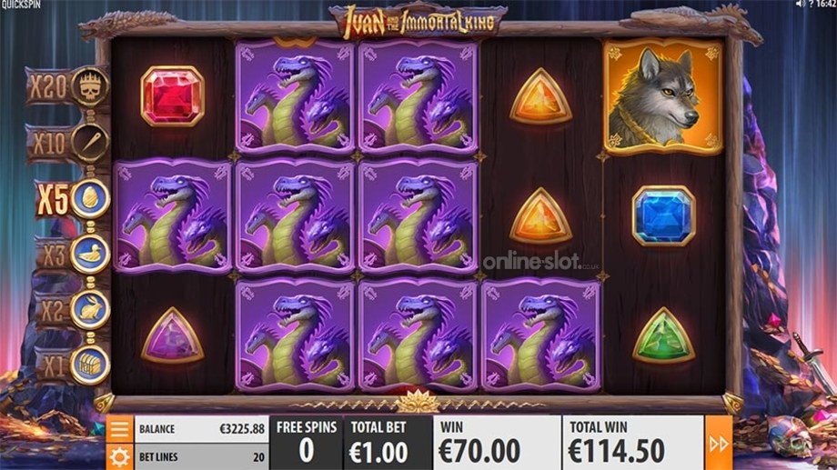 ivan and the immortal king slot free spins feature