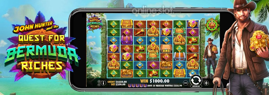 john hunter and the quest for bermuda riches mobile slot