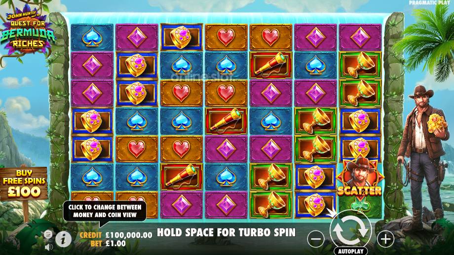 john hunter and the quest for bermuda riches slot base game