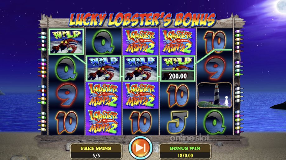 lucky larrys lobstermania 2 slot lucky lobsters free spins bonus feature