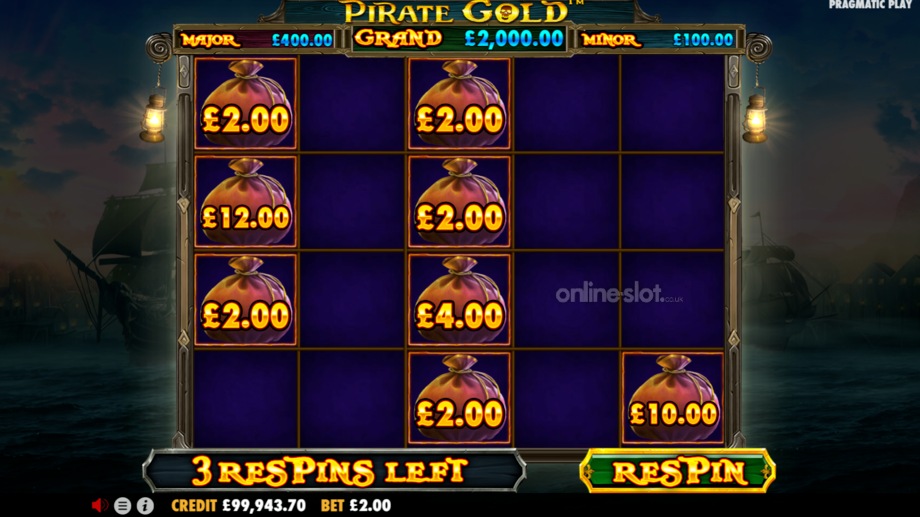 pirate gold slot lucky treasure bag feature
