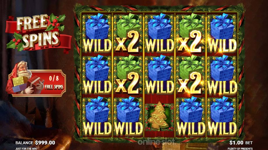 plenty of presents slot free spins feature
