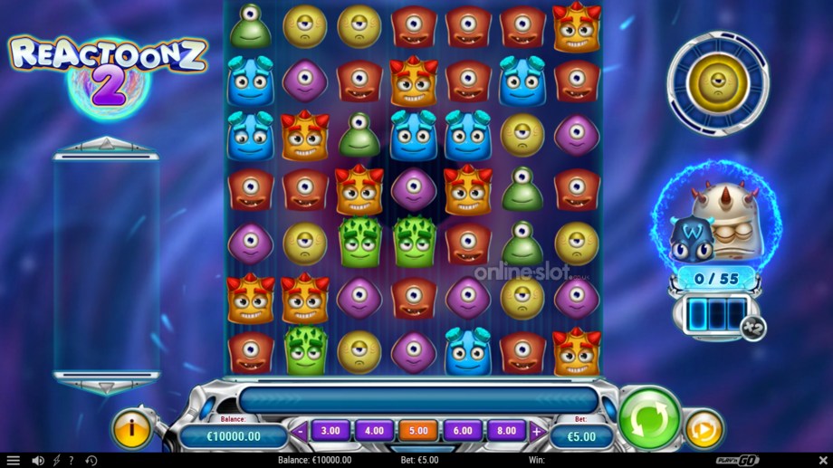 reactoonz 2 slot base game