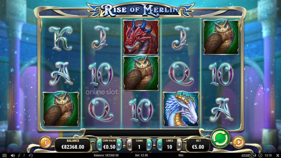 rise of merlin slot base game