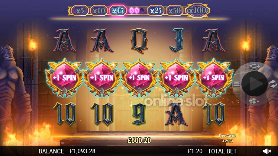 rise of the mountain king slot rise of the multiplier feature