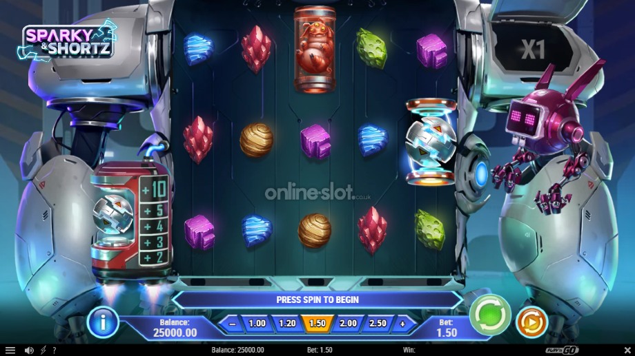 sparky and shortz slot base game