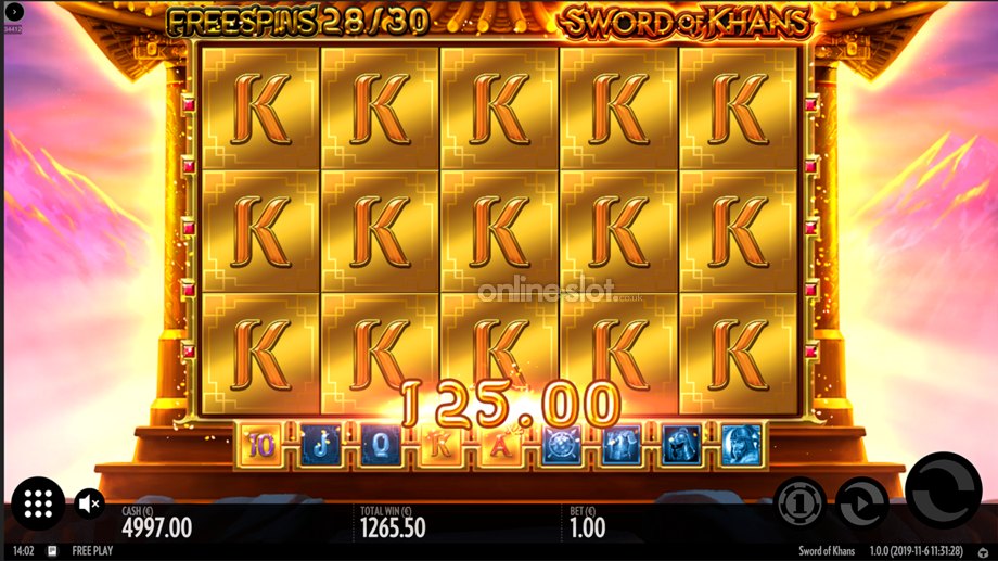 sword of the khans slot free spins feature