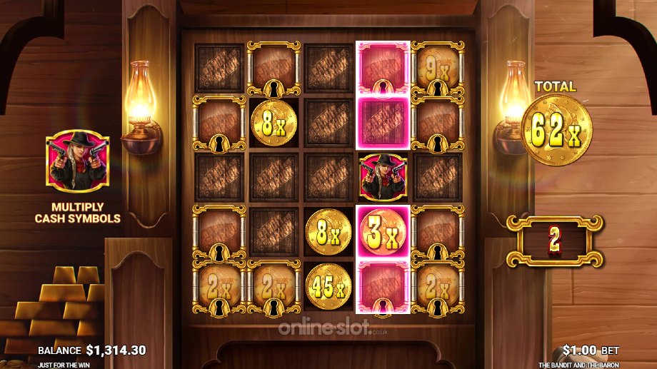 the bandit and the baron slot bandit bonus feature