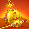 the queens curse empire treasures slot orb and sceptre symbol