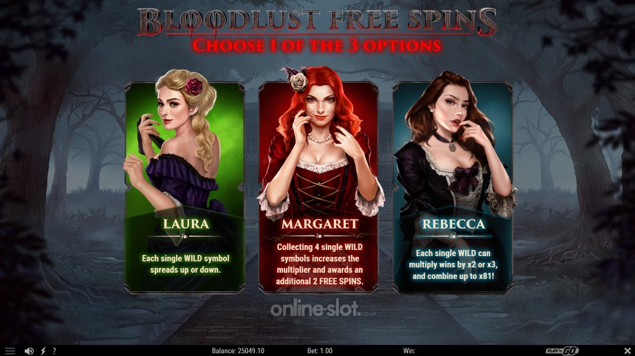 wild blood 2 slot bloodlust free spins feature