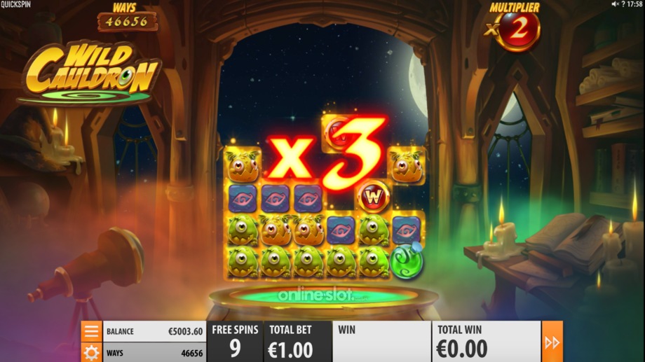 wild cauldron slot free spins feature