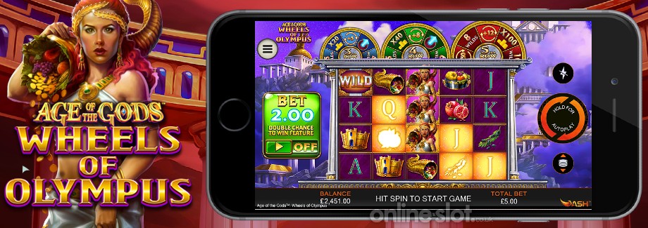 age of the gods wheels of olympus mobile slot
