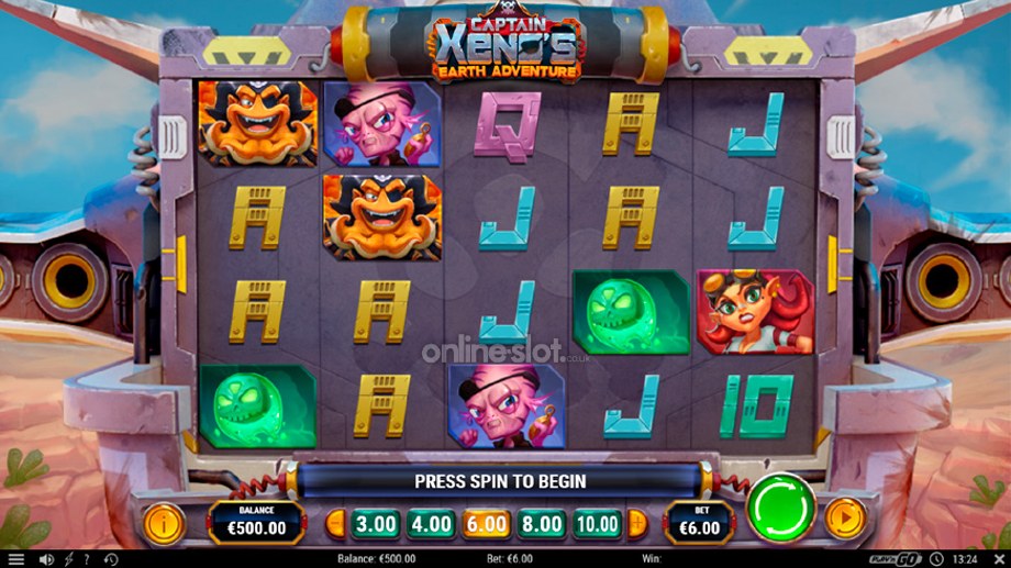 captain xenos earth adventure slot base game
