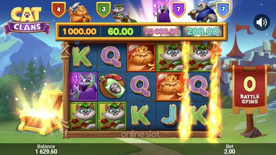 cat clans slot clan battle bonus feature