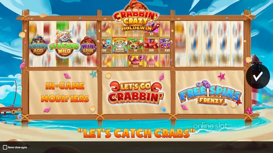 crabbin crazy slot bonus features