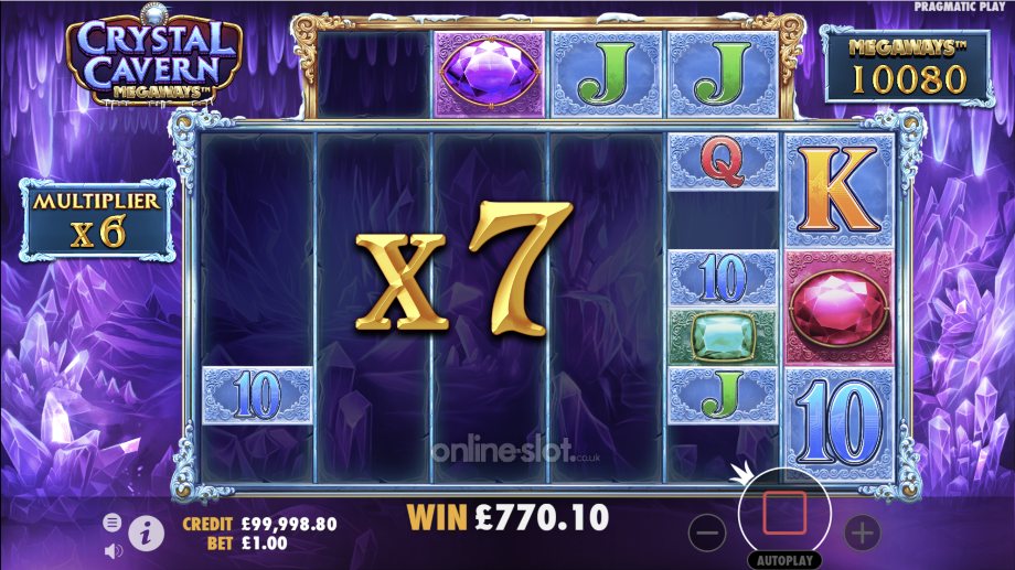 crystal cavern megaways slot free spins feature